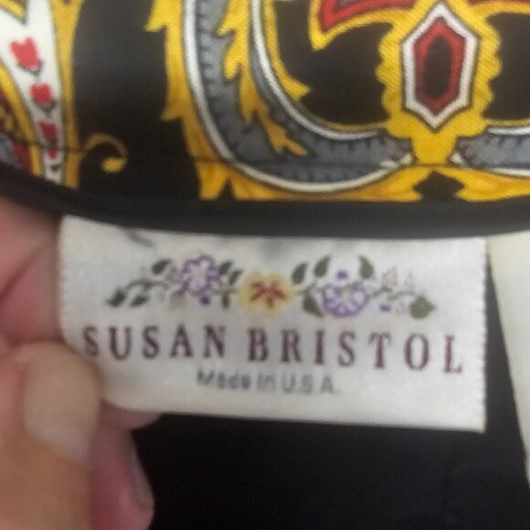 Vintage Susan Bristol Maxi Skirt Art Deco Wool Blend Pleated Red Black 12 - Picture 5 of 9